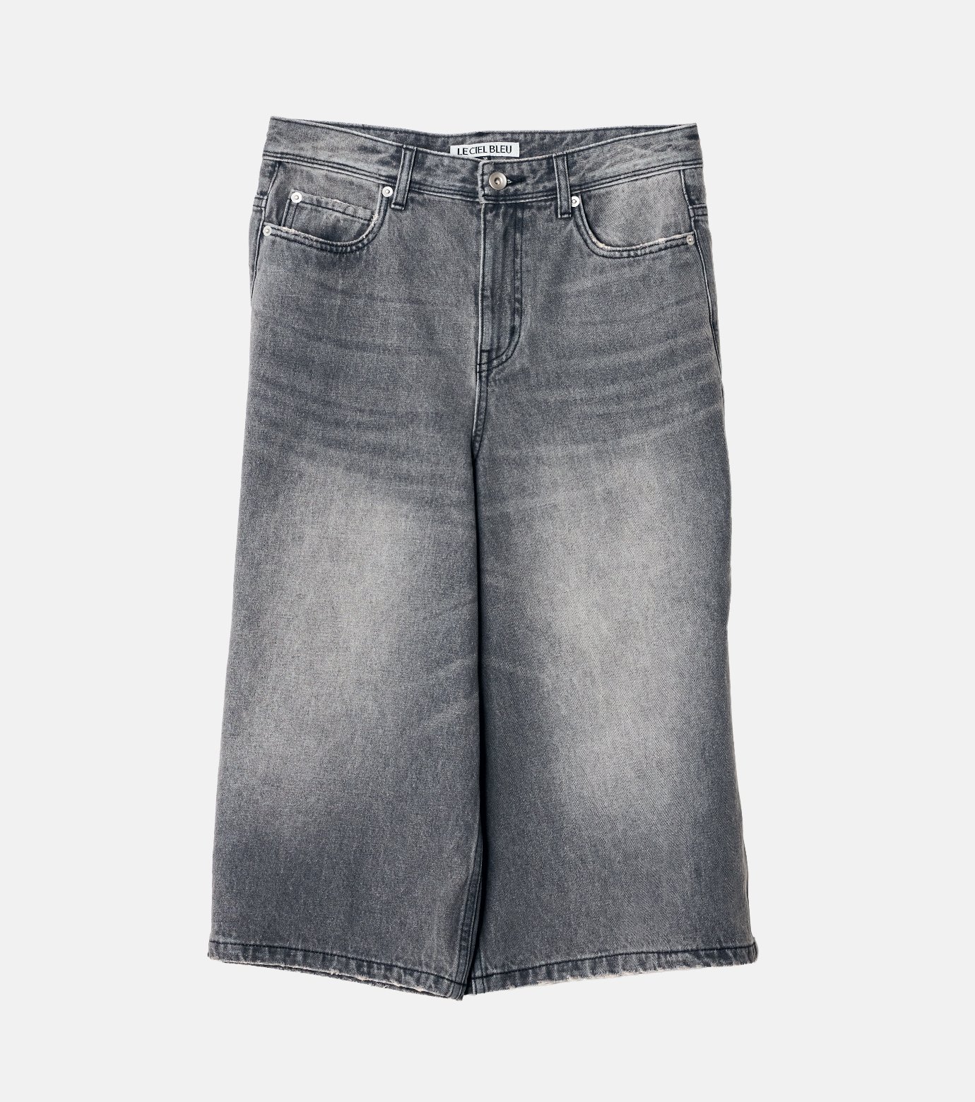 ル シェル ブルー - LE CIEL BLEU | Denim Half Pants-Charcoal