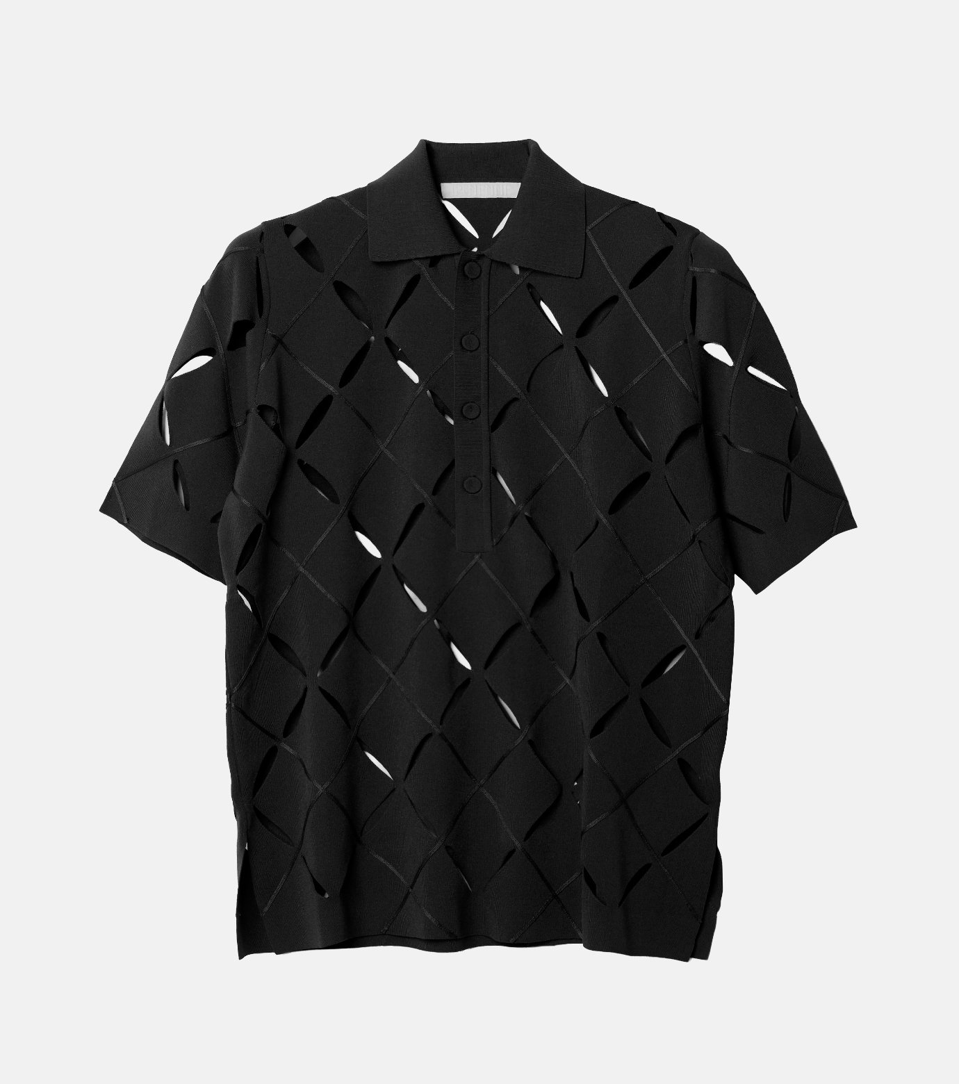 アイレネ - IRENENNE | Argyle Cut-Out Polo Knit-Black-36の通販 