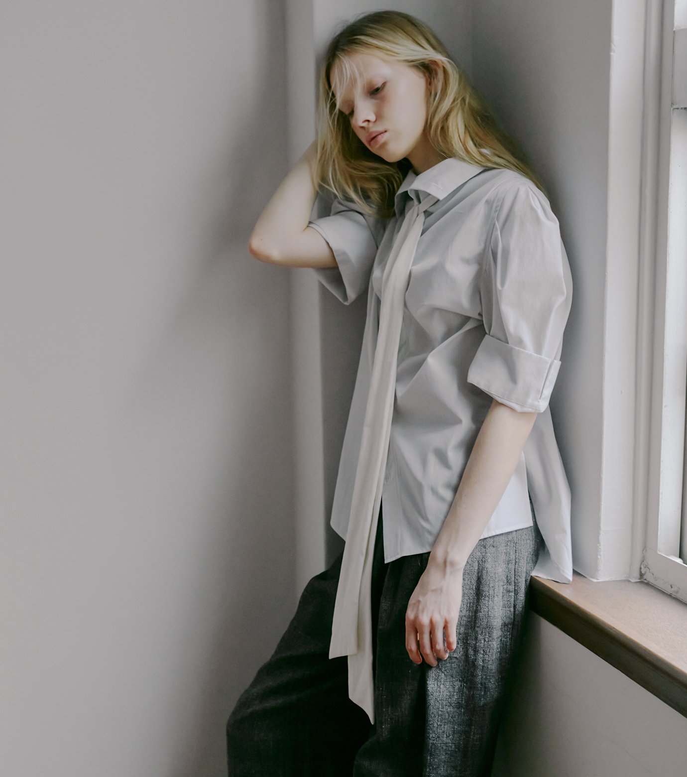 アイレネ - IRENENNE | Tuck-Sleeve Short Sleeve | RESTIR リステア