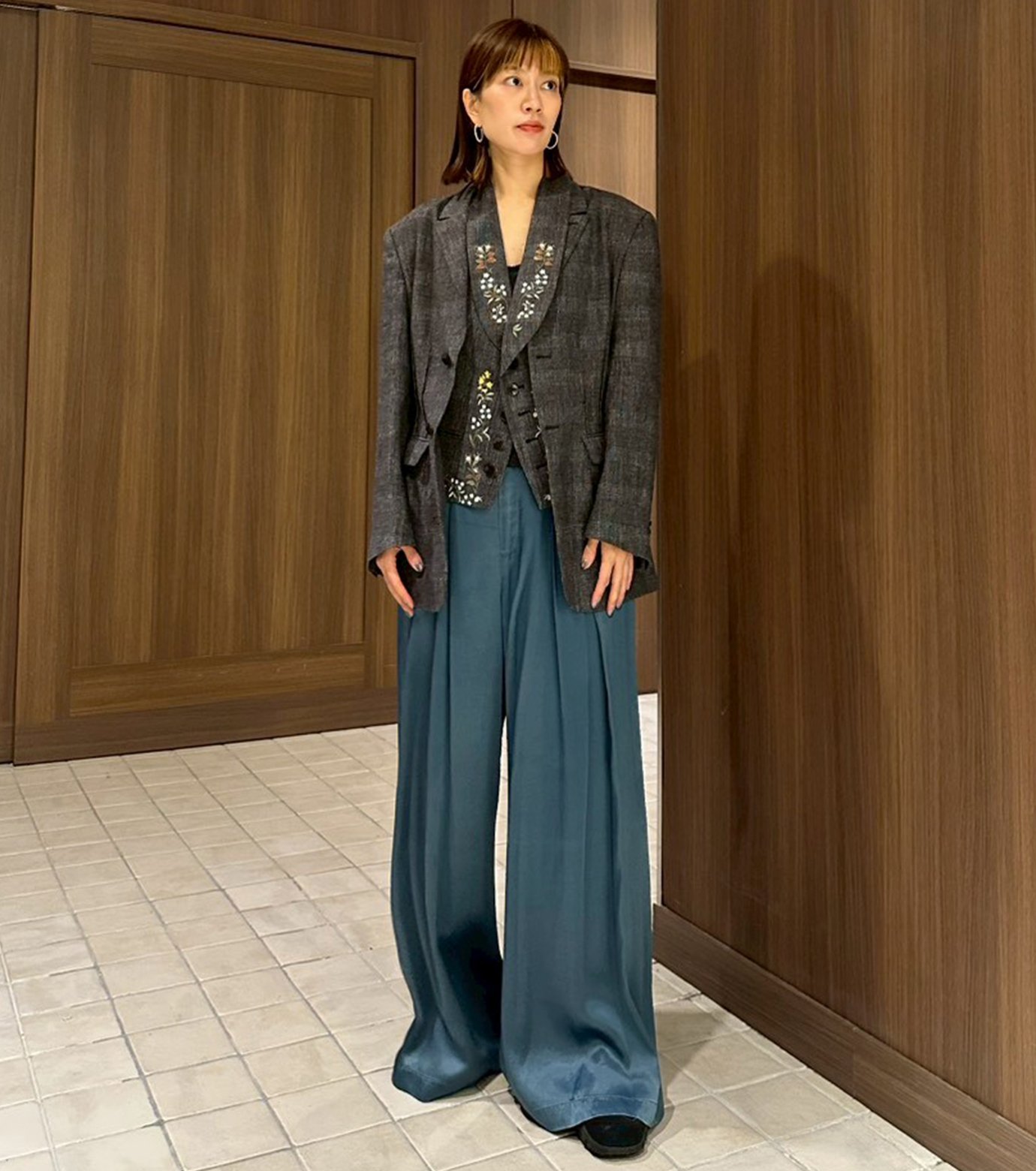 アイレネ - IRENENNE | 【セットアップ対応】Jacquard Tuck-Detail