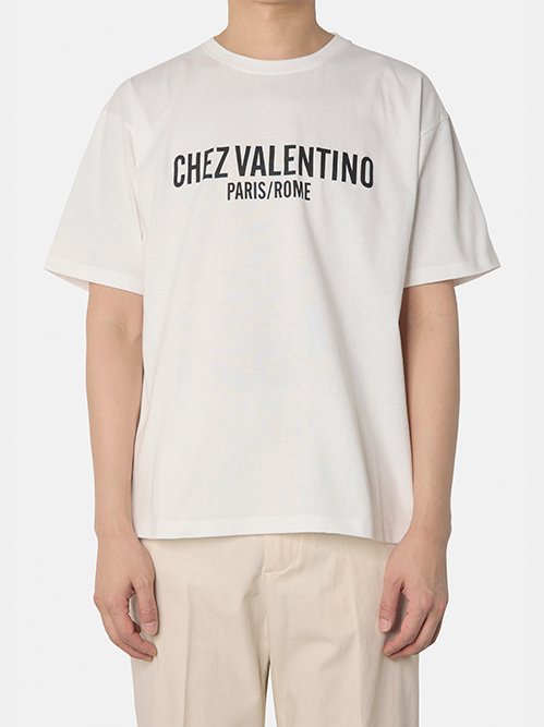 【VALENTINO】シェ ヴァレンティノ コットン Tシャツ シェ ヴァレンティノプリント コットン Tシャツ for メンズ