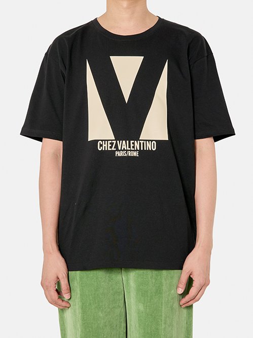 芸能人愛用 ヴァレンティノ T-SHIRT-Black-Mの JERSEY COTTON | VALENTINO - トップス