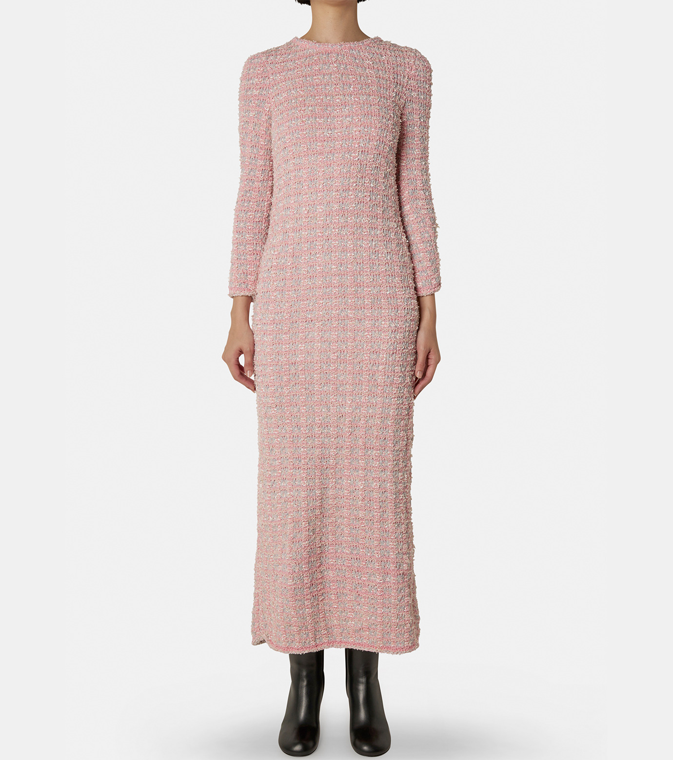 関税込BALENCIAGA ツイード ドレス バレンシアガ - BALENCIAGA | Back-to-Front Dress Tweed-Light