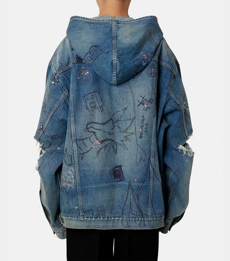 バレンシアガ - BALENCIAGA | Oversized Jacket-Blue-2の通販