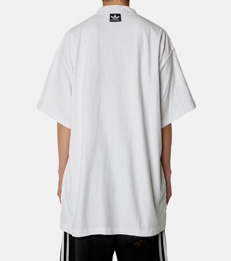 4月末BALENCIAGA×adidasホワイト 長袖 ロンT Balenciaga X Adidas Long Sleeve T-Shirt in White & Black