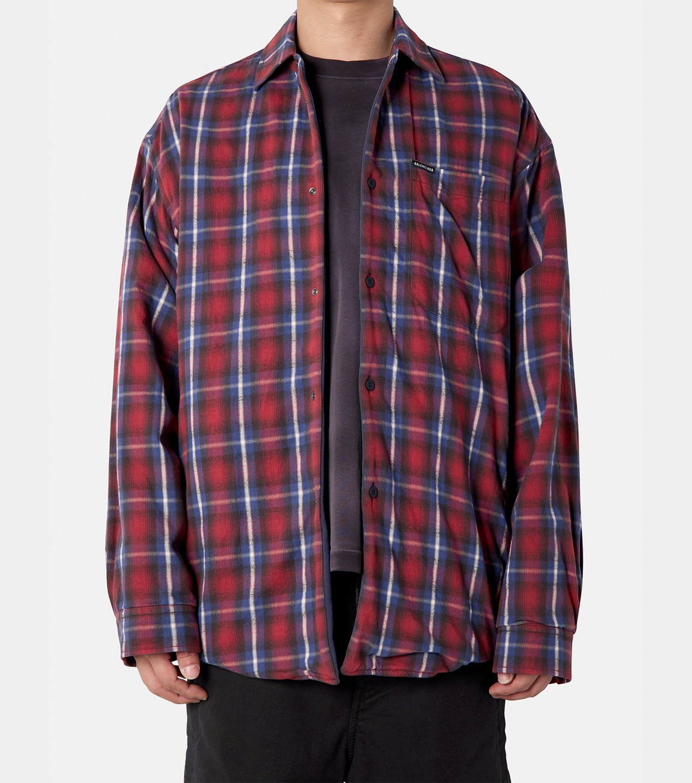 バレンシアガ - BALENCIAGA | Lined Shirt-Red-2の通販 | RESTIR