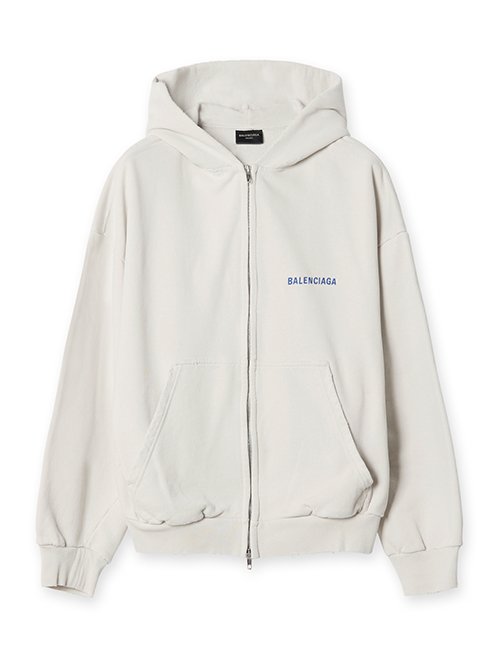 バレンシアガ - BALENCIAGA | BAL Back Zip-Up Hoodie-White-Sの