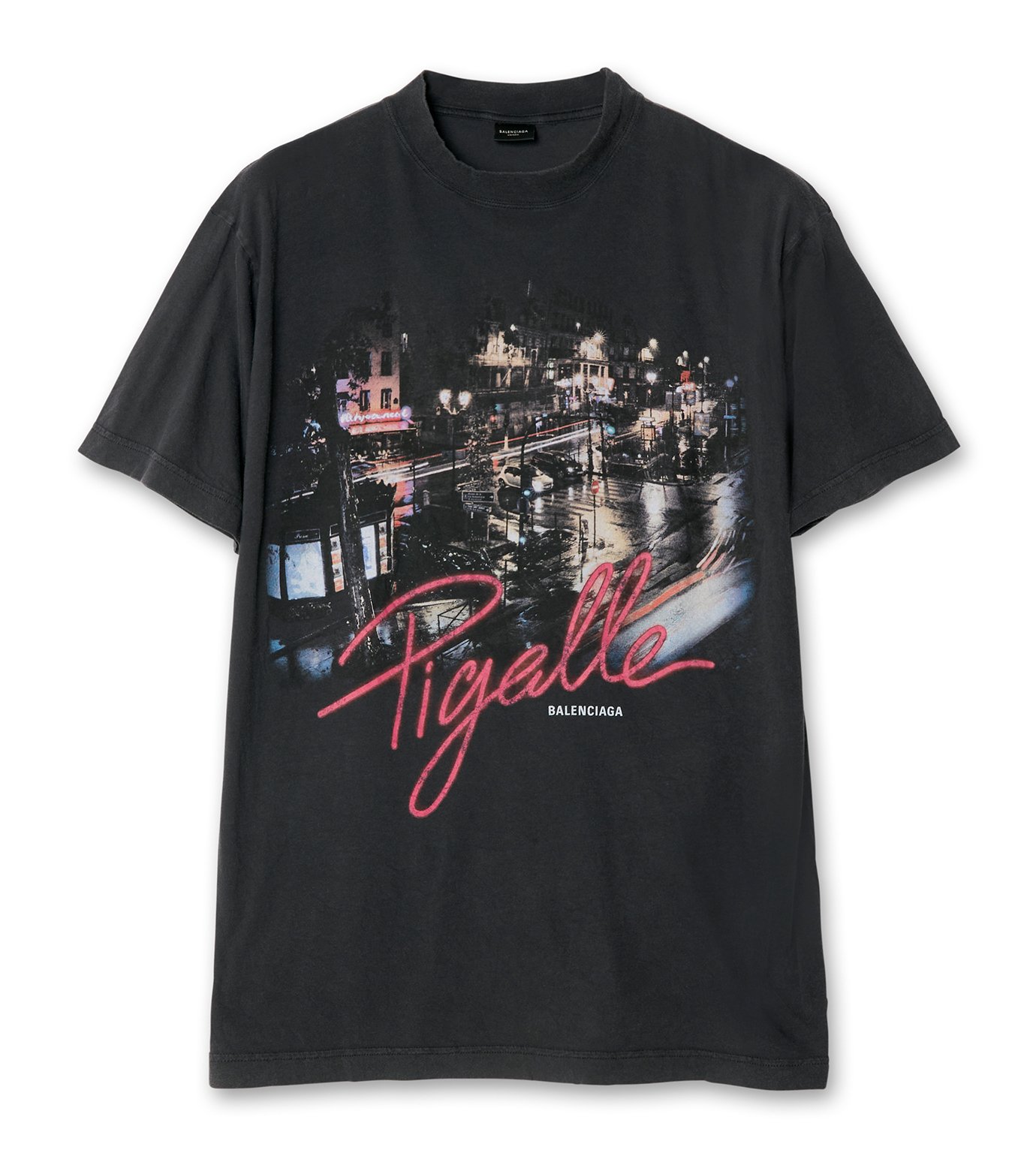 【BALENCIAGA】ブラック 'Pigalle' スモールフィット Tシャツ Balenciaga: Black 'Pigalle' Small Fit T-shirt | SSENSE