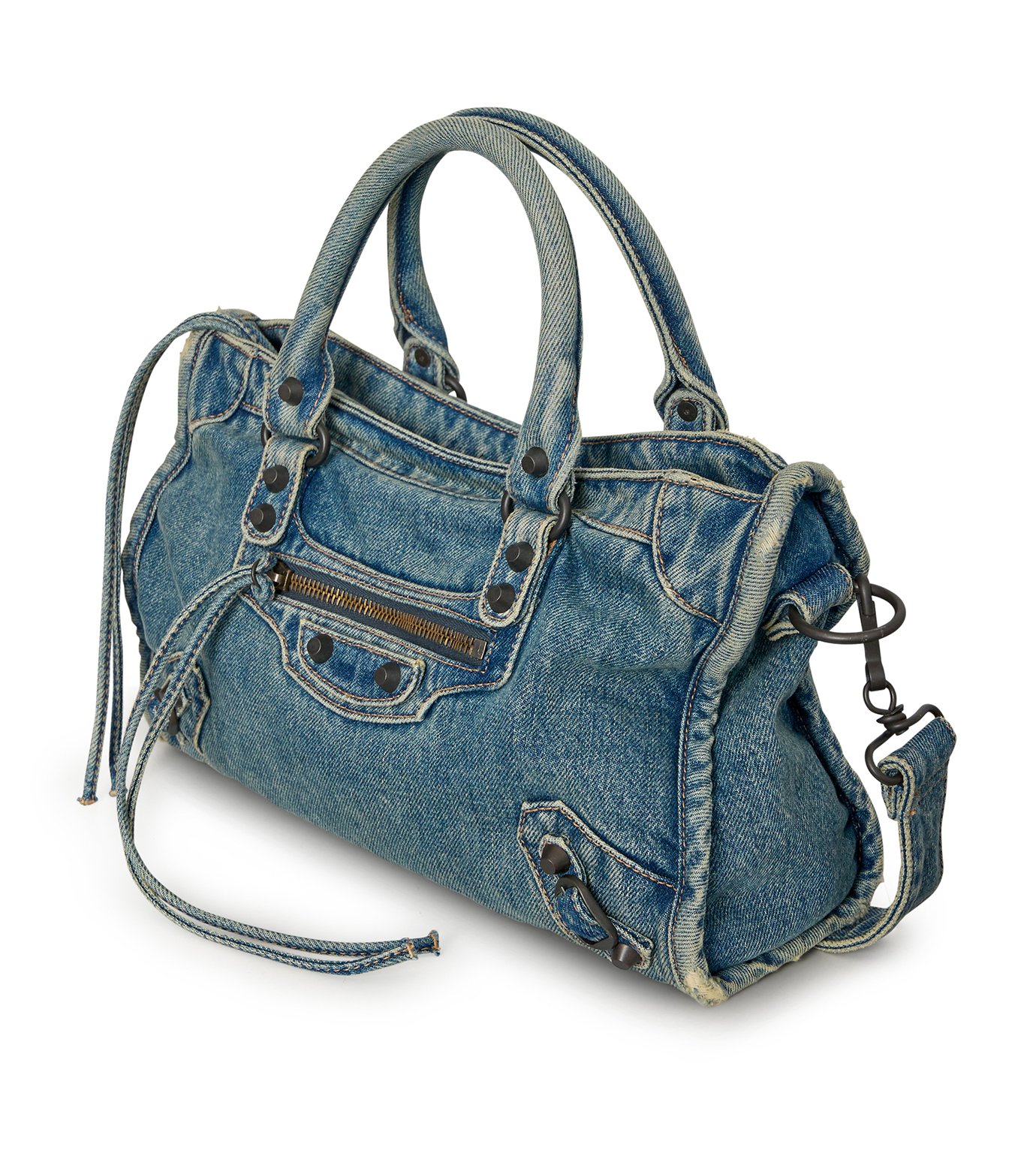 バレンシアガ - BALENCIAGA | Le City Bag S Washed Denim-Light