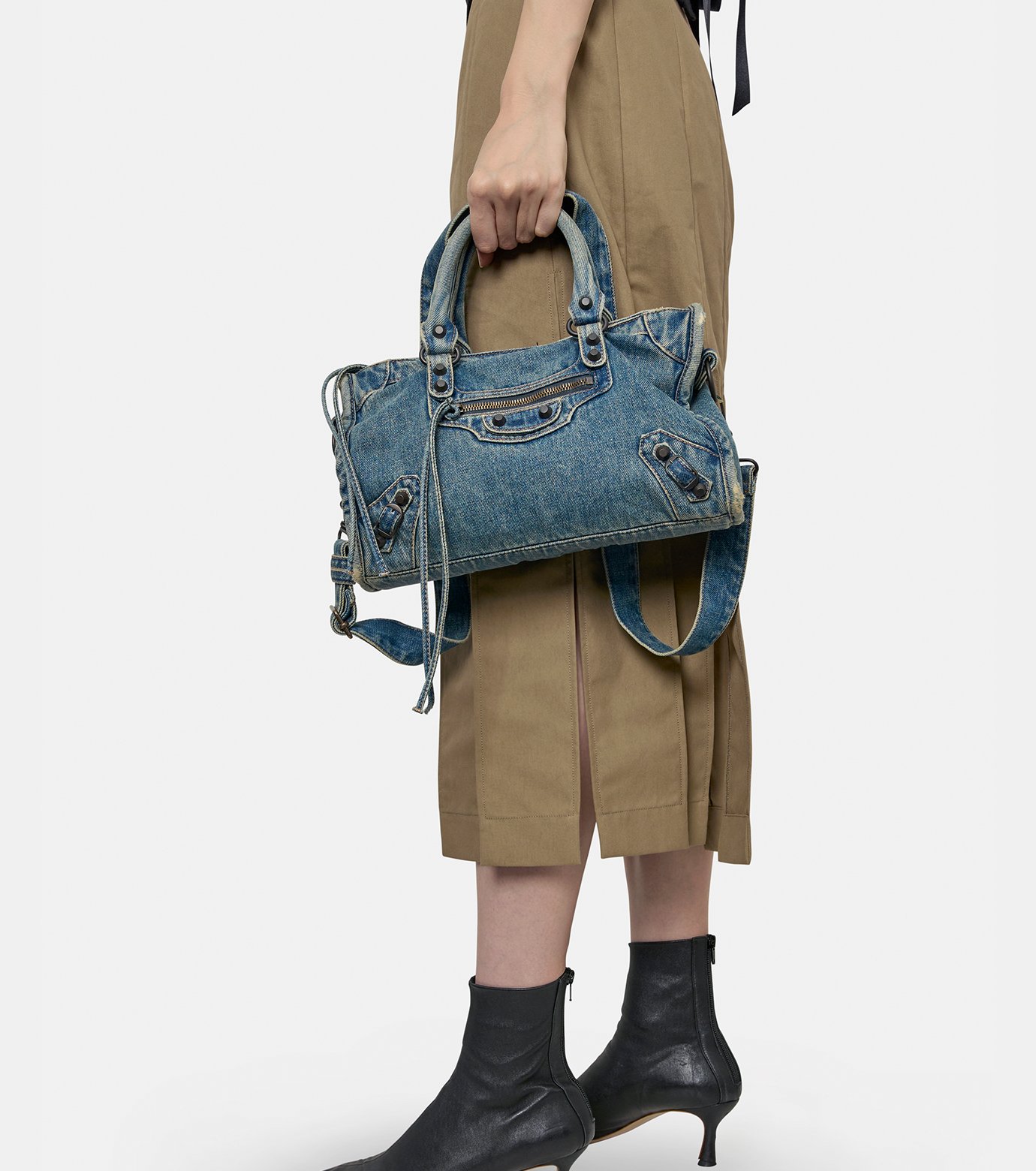 バレンシアガ - BALENCIAGA | Le City Bag S Washed Denim-Light