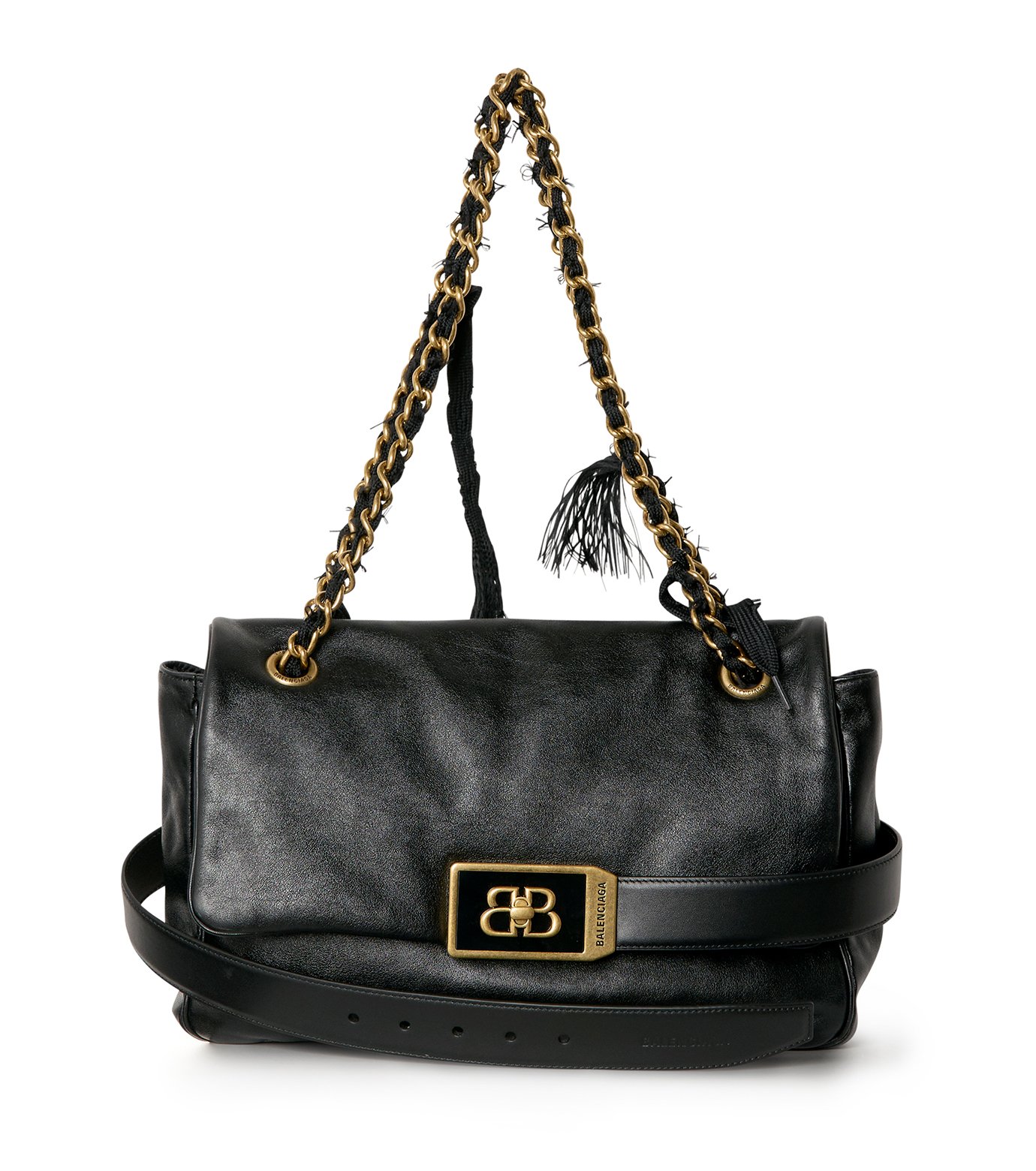 【BALENCIAGA】関税込☆MODU チェーン付き フラップバッグ M バレンシアガ - BALENCIAGA | Modu Flap Chain Bag M-Black-Fの