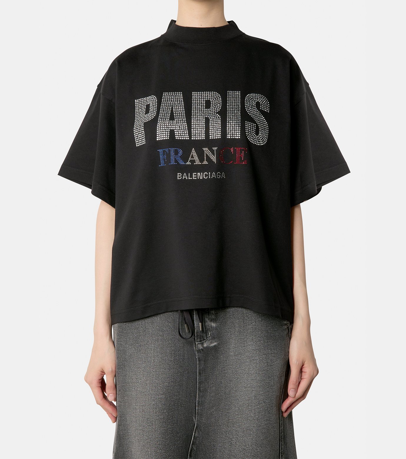 バレンシアガ - BALENCIAGA | Paris Strass SS Cropped | RESTIR