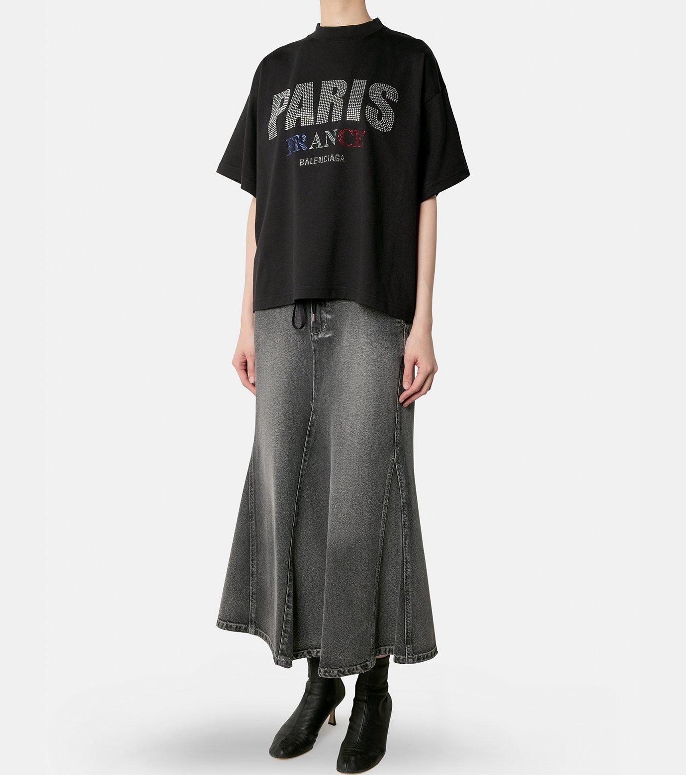 バレンシアガ - BALENCIAGA | Paris Strass SS Cropped | RESTIR