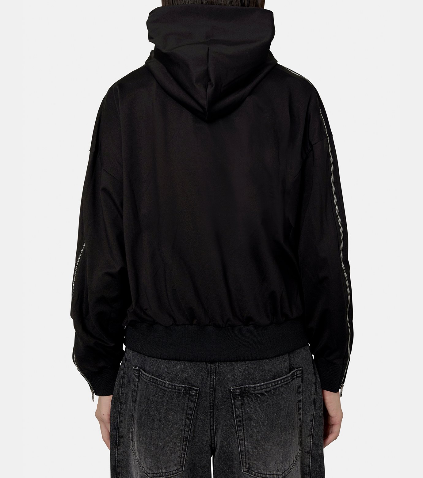 バレンシアガ - BALENCIAGA | Zipped Zip-Up Hoodie-Black-Sの通販