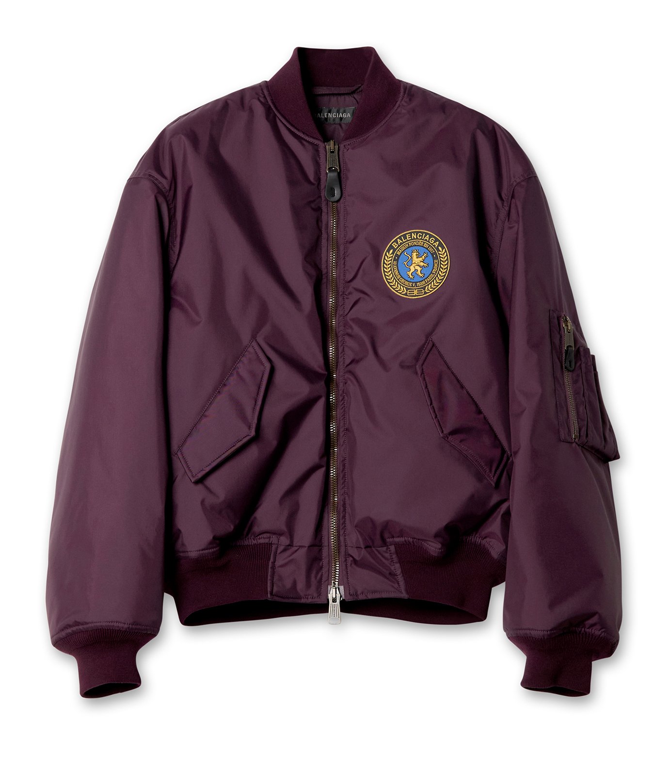 バレンシアガ　ロンT 最終値下げ バレンシアガ - BALENCIAGA | Large Fit Bomber-Bordeaux-36の