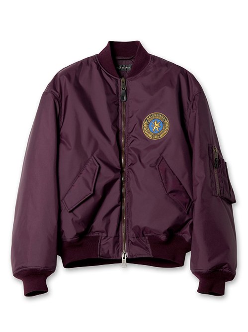 バレンシアガ - BALENCIAGA | Large Fit Bomber-Bordeaux-36の