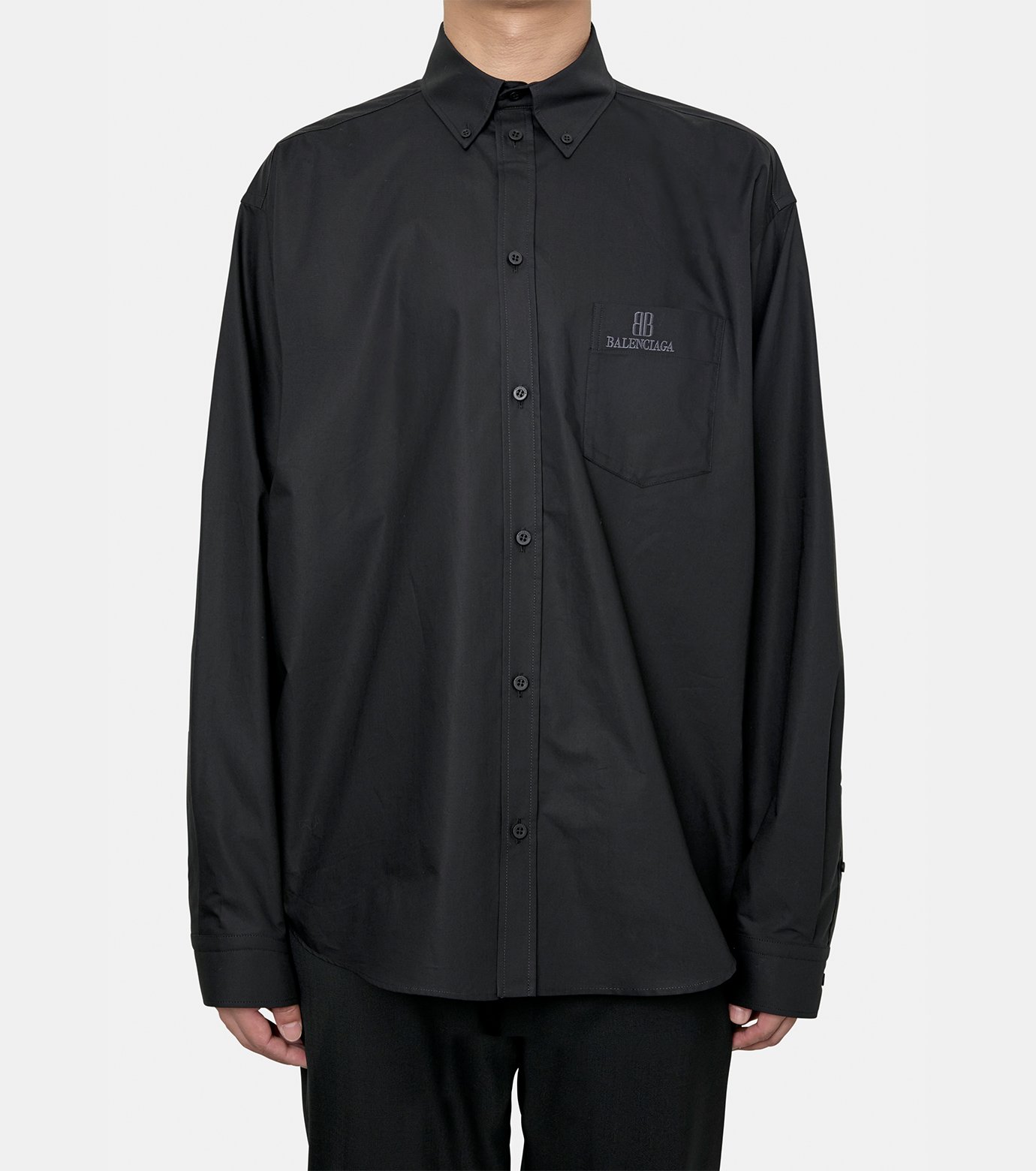バレンシアガ - BALENCIAGA | L/S Large Fit Shirt-Black-38の通販