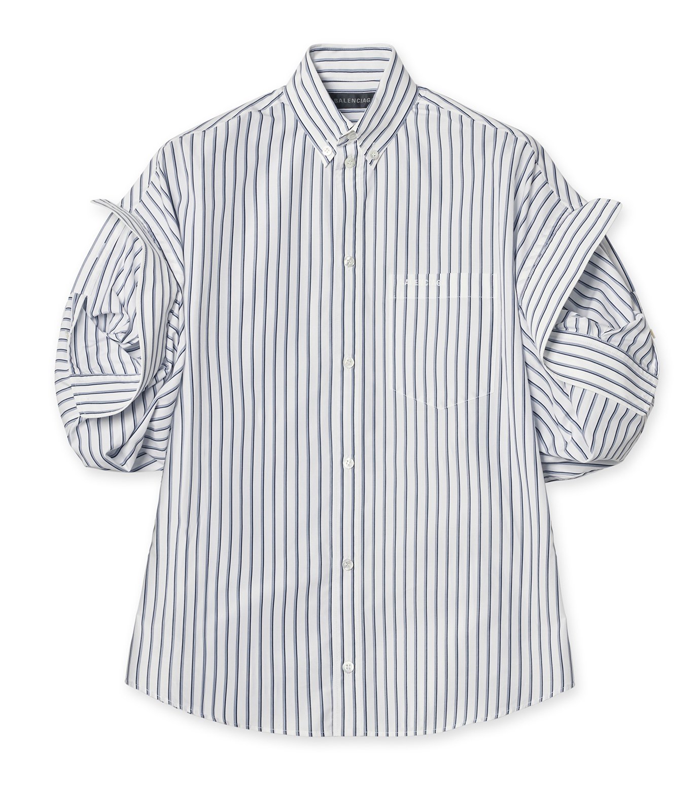 BALENCIAGA スタッフシャツ34 バレンシアガ - BALENCIAGA | Tucked Sleeve Shirt-White-34の通販