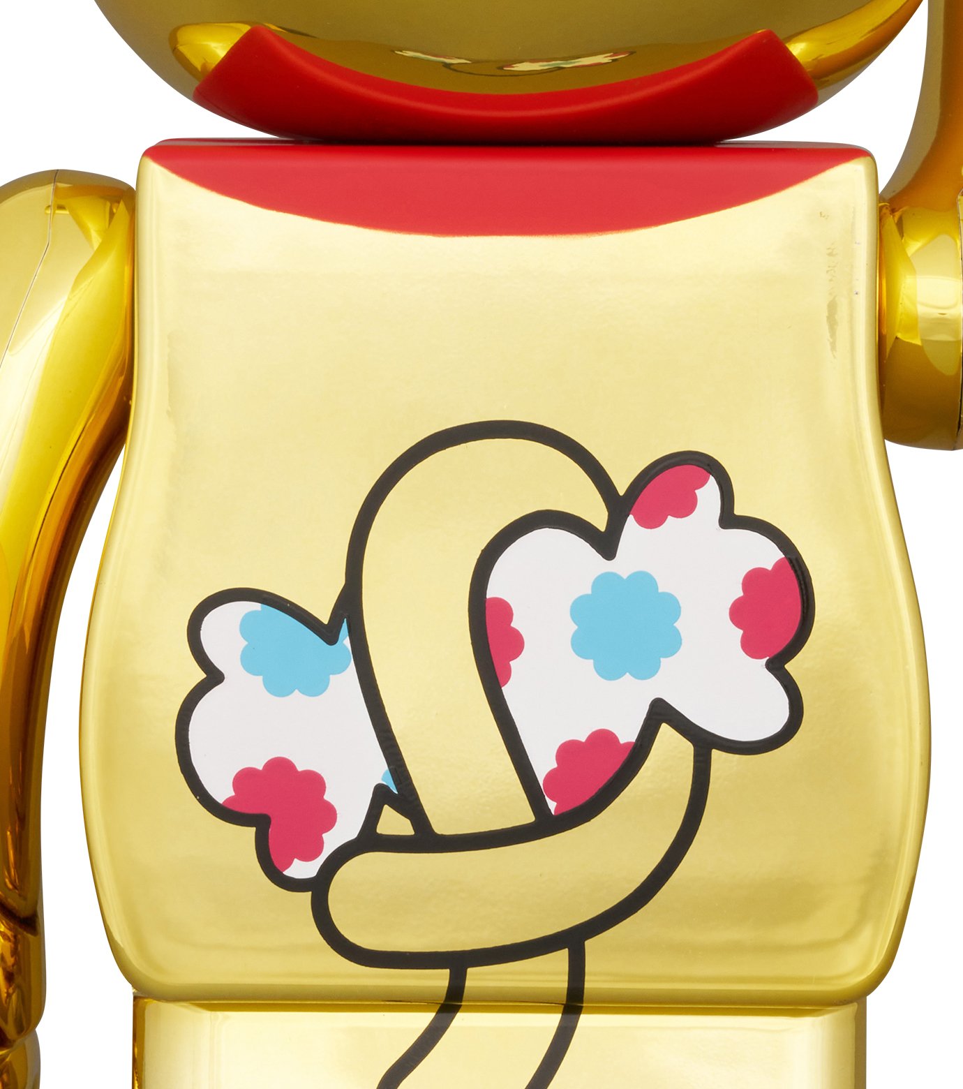 メディコム・トイ 招き猫 ペコちゃん 金運 ダブル小判 桃金メッキ 1000