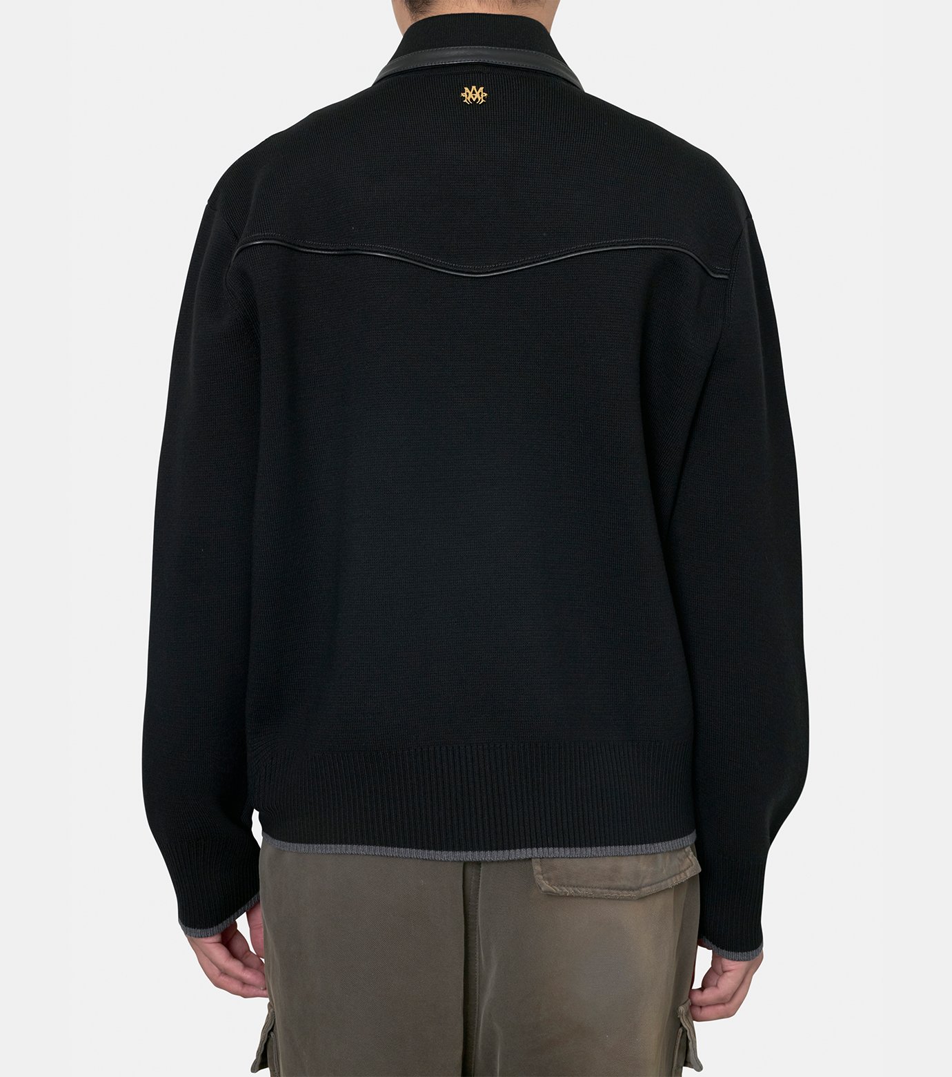 アミリ - AMIRI | LEATHER TRIM ZIPPED BLOUSON-Black-Lの通販