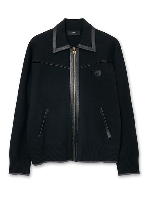 アミリ - AMIRI | LEATHER TRIM ZIPPED BLOUSON-Black-Lの通販