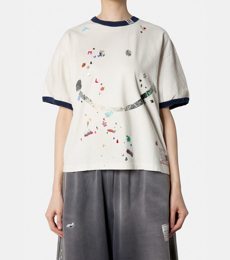ミハラヤスヒロ SMILY FACE PRINTED STICKER TEE Maison MIHARA YASUHIRO(メゾンミハラヤスヒロ) / smily face PT
