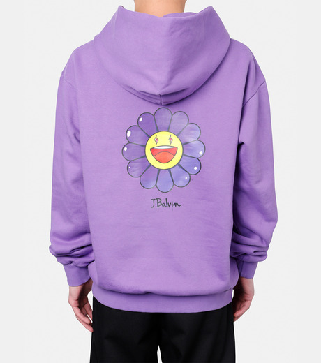 J balvin morado x takashi murakami flower hoodie purple Clearance