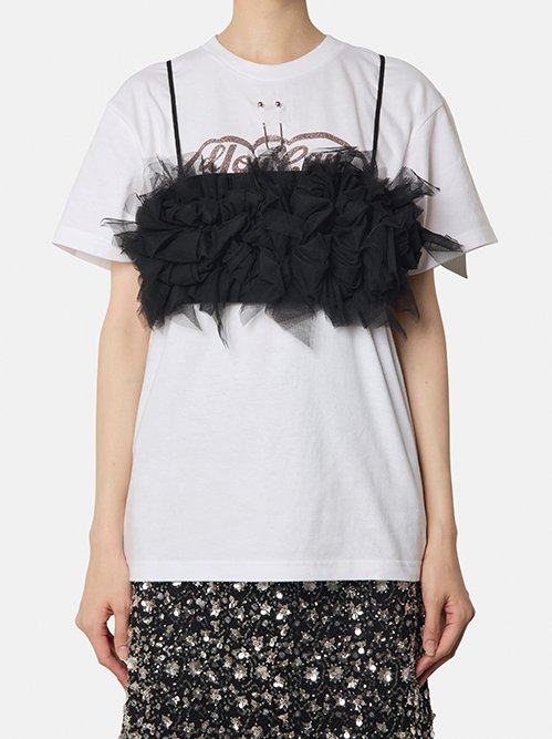 チカ キサダ - Chika Kisada | Tulle Bra Top-Black-1の通販