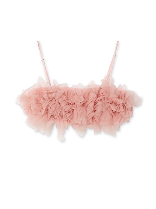 チカ キサダ - Chika Kisada | Tulle Bra Top-Light pink-1の