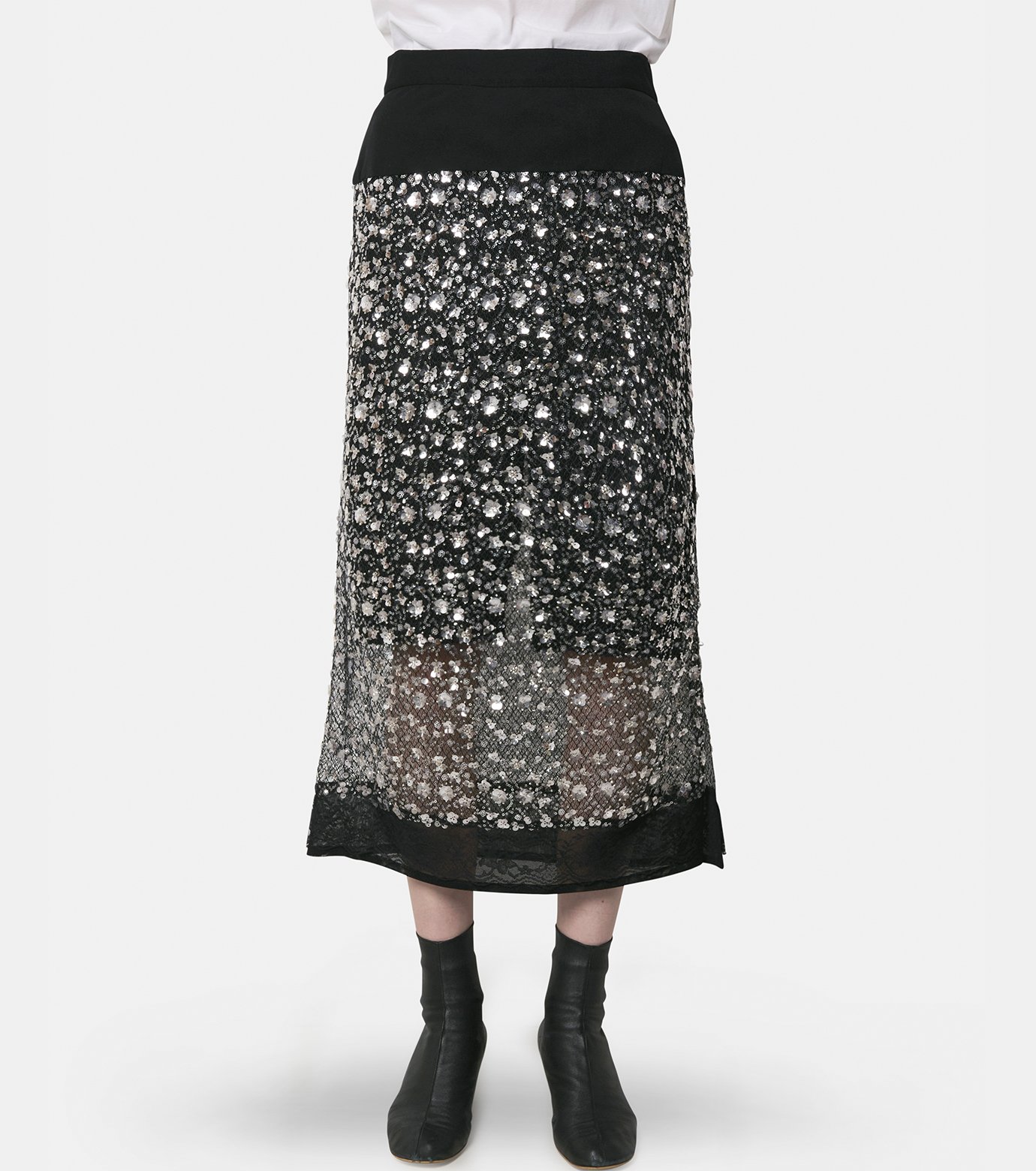 チカ キサダ - Chika Kisada | Sequin Skirt-Black-1の通販 | RESTIR