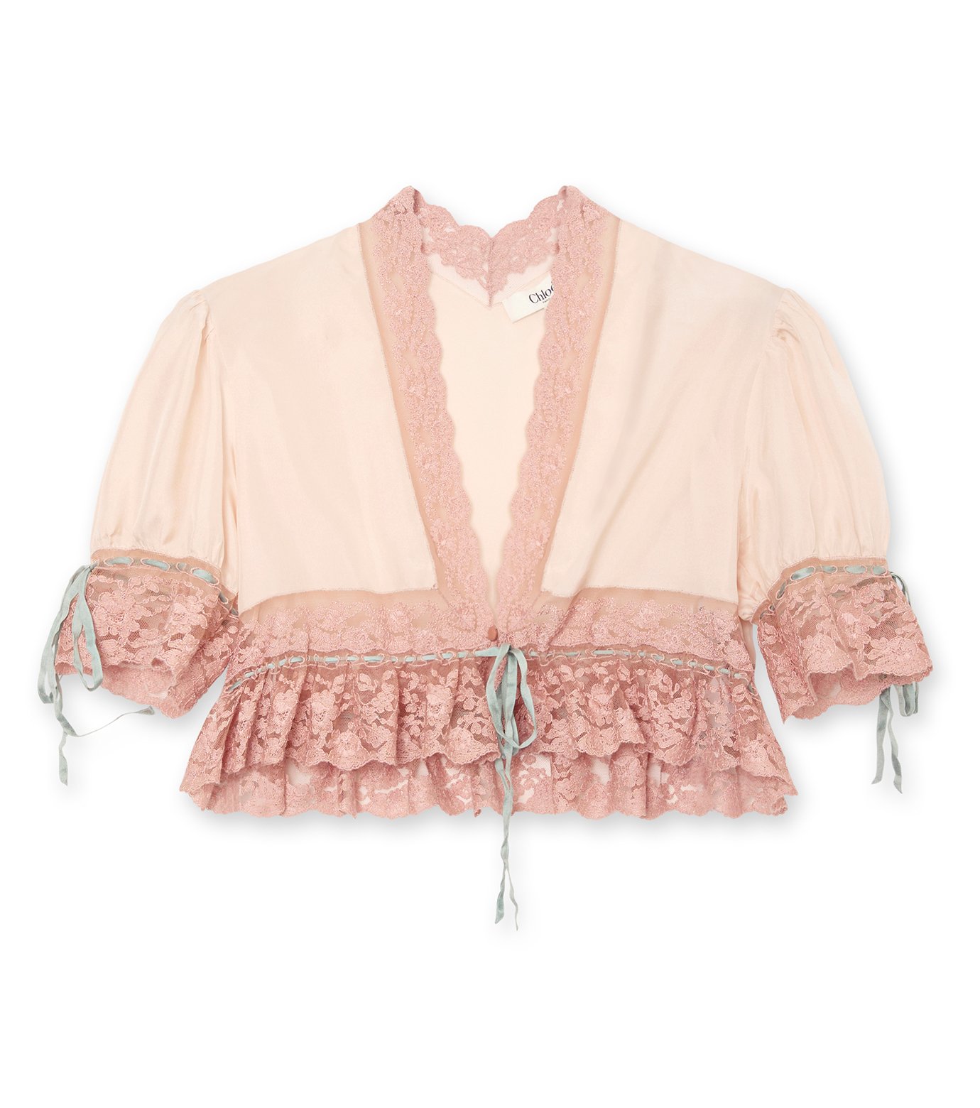 クロエ - Chloe | Silk Habotai Cropped Top-Light pink-36の