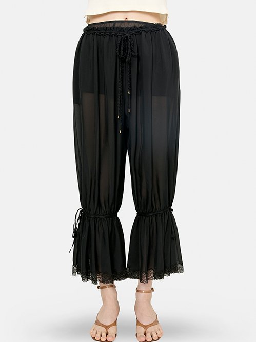 クロエ - Chloe | Chiffon Trousers-Black-36の通販 | RESTIR