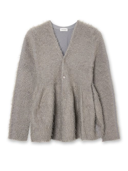 チカ キサダ - Chika Kisada | Peplum Cardigan-Gray-1の通販 | RESTIR