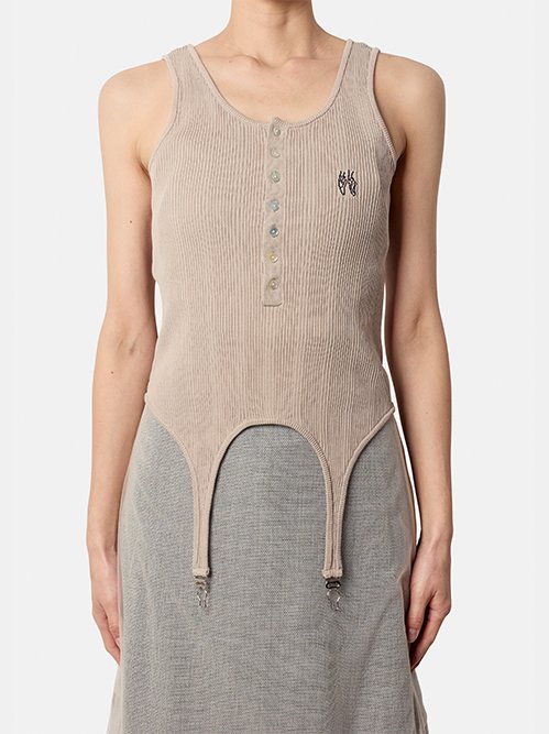 チカ キサダ - Chika Kisada | Tank Top-Beige-1の通販 | RESTIR リステア