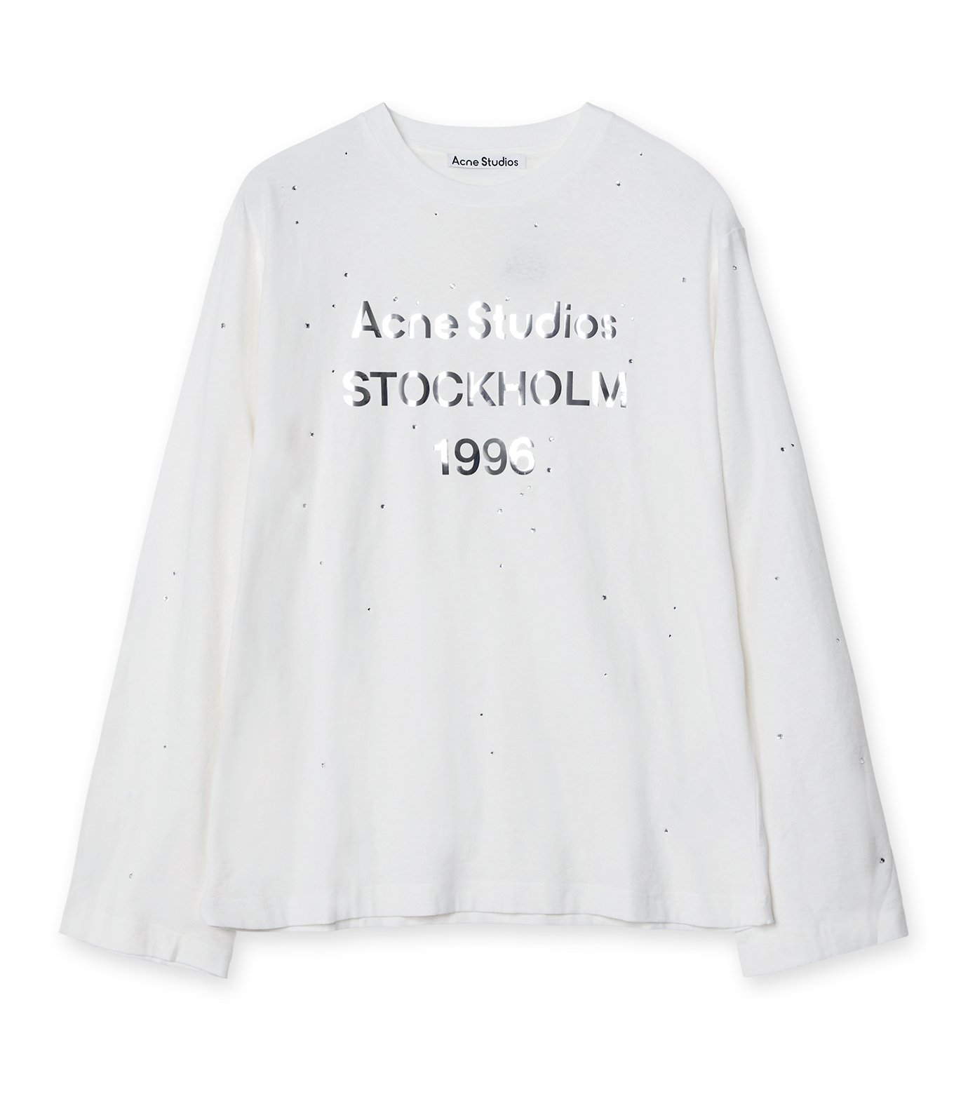 Acne Studios 1996 Rhinestone ロンT 白 アクネ ストゥディオズ - Acne Studios | Edden U 1996 Rhinestone