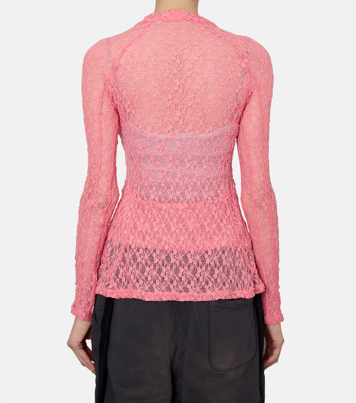チカ キサダ - Chika Kisada | Stretch Lace Bodysuits-Pink-1の通販