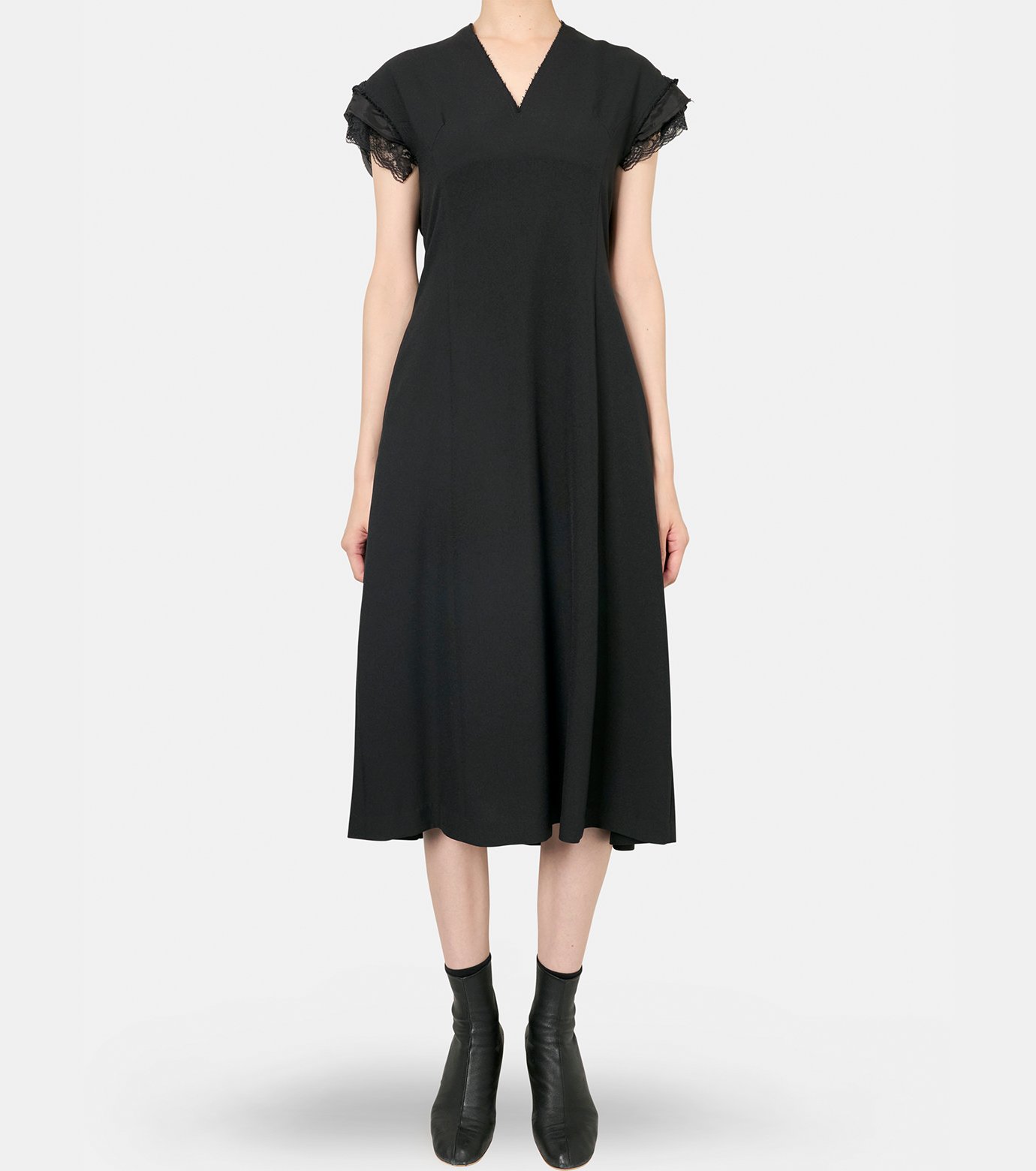 チカ キサダ - Chika Kisada | Hooked Detail Dress-Black-1の通販