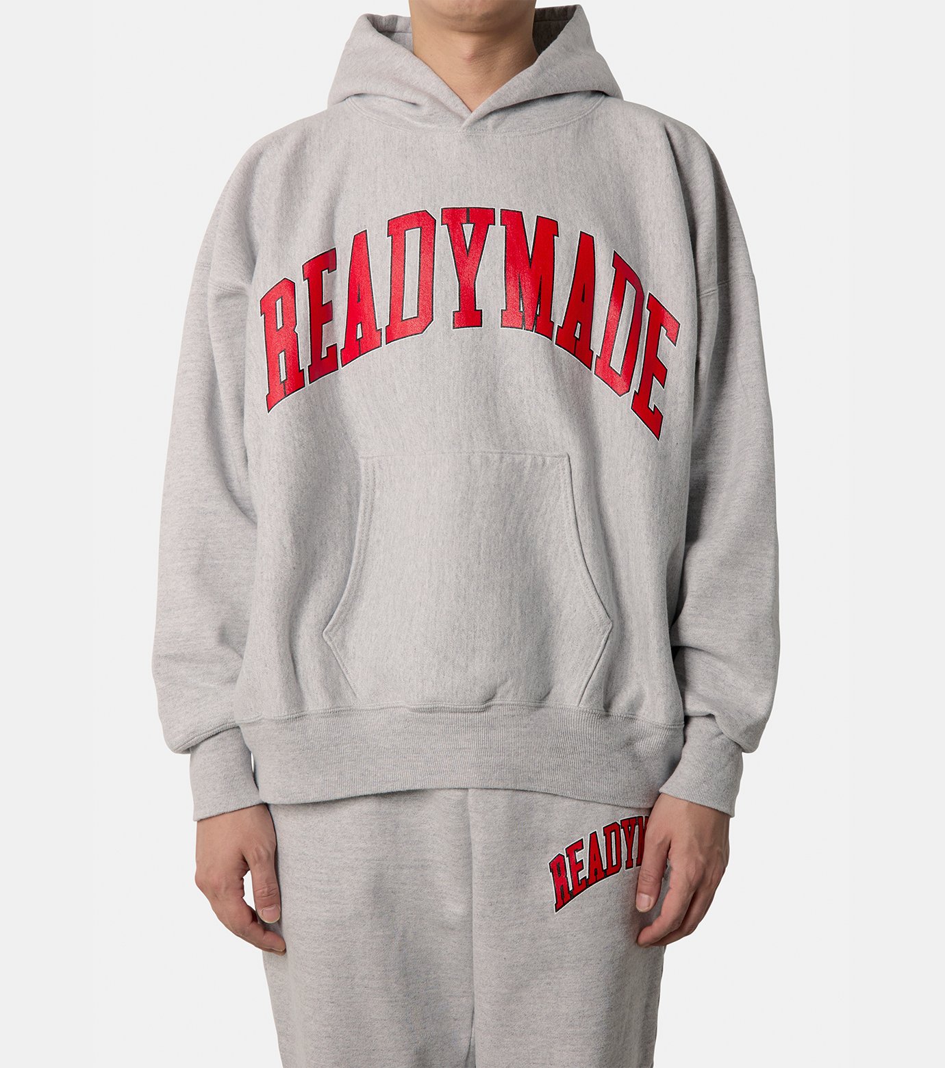 【READYMADE】HOODIE ARCH LOGO / GRAY 要在庫確認 男女兼用 READYMADE/レディーメイド/HOODIE ARCH LOGO/GRAY | ROYAL FLASH