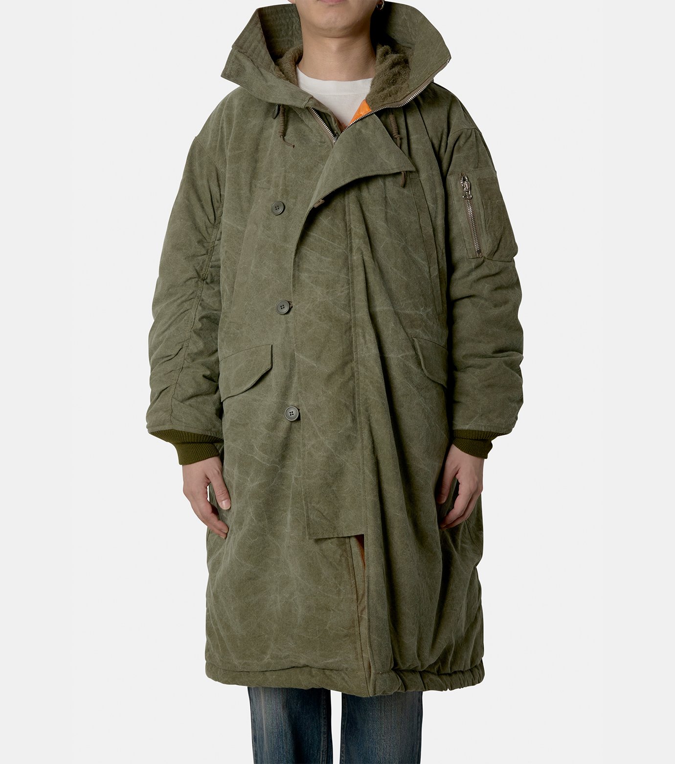 レディーメイド - READYMADE | HOODED DOWN COAT-Green-1の通販