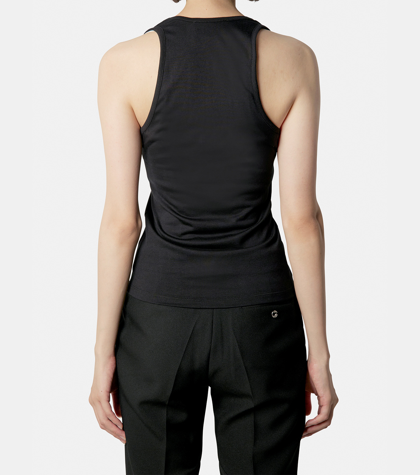 コペルニ - coperni | Deep Cut Tank Top-Black-Sの通販