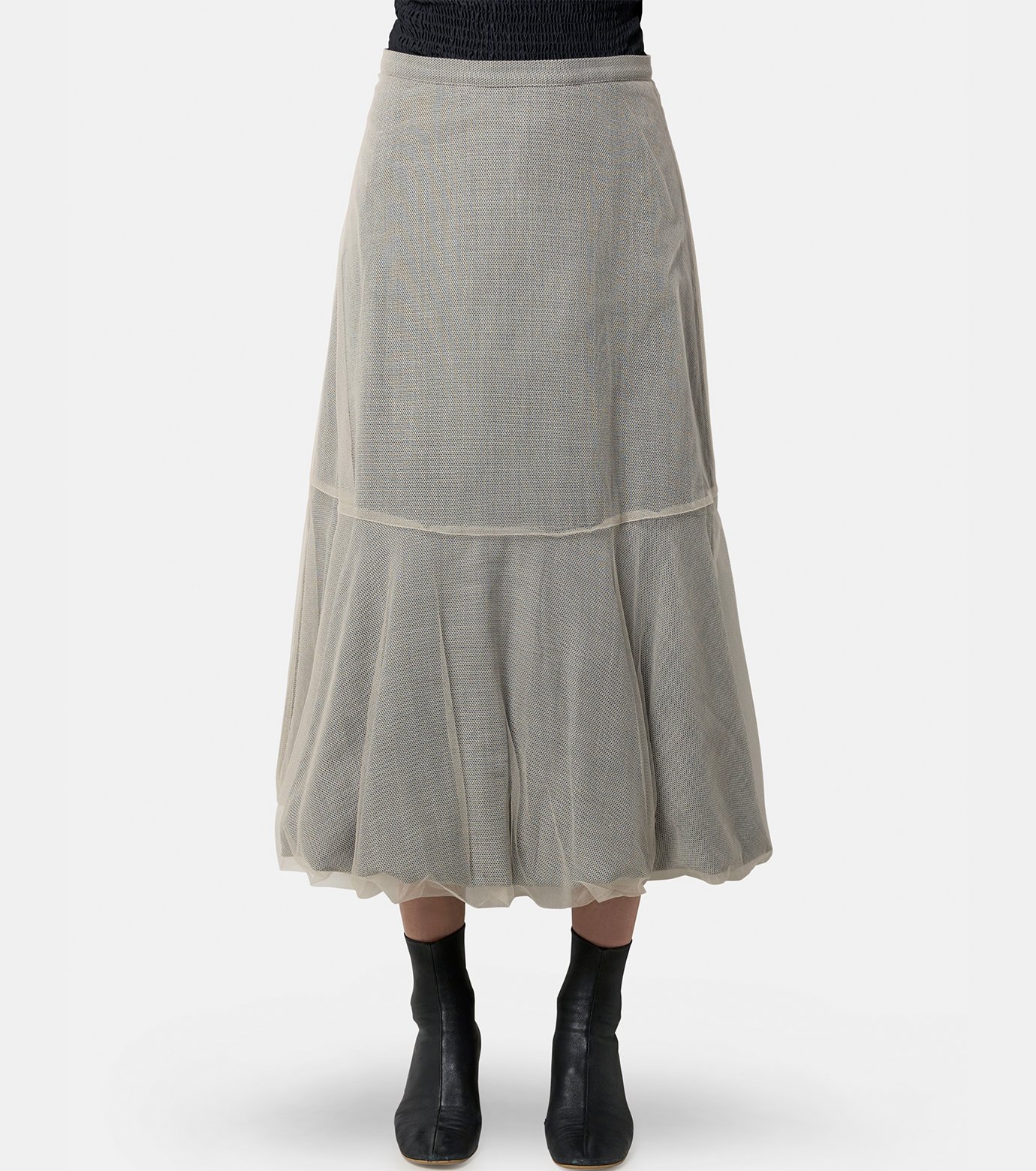 チカ キサダ - Chika Kisada | Tulle Skirt-Gray-1の通販 | RESTIR