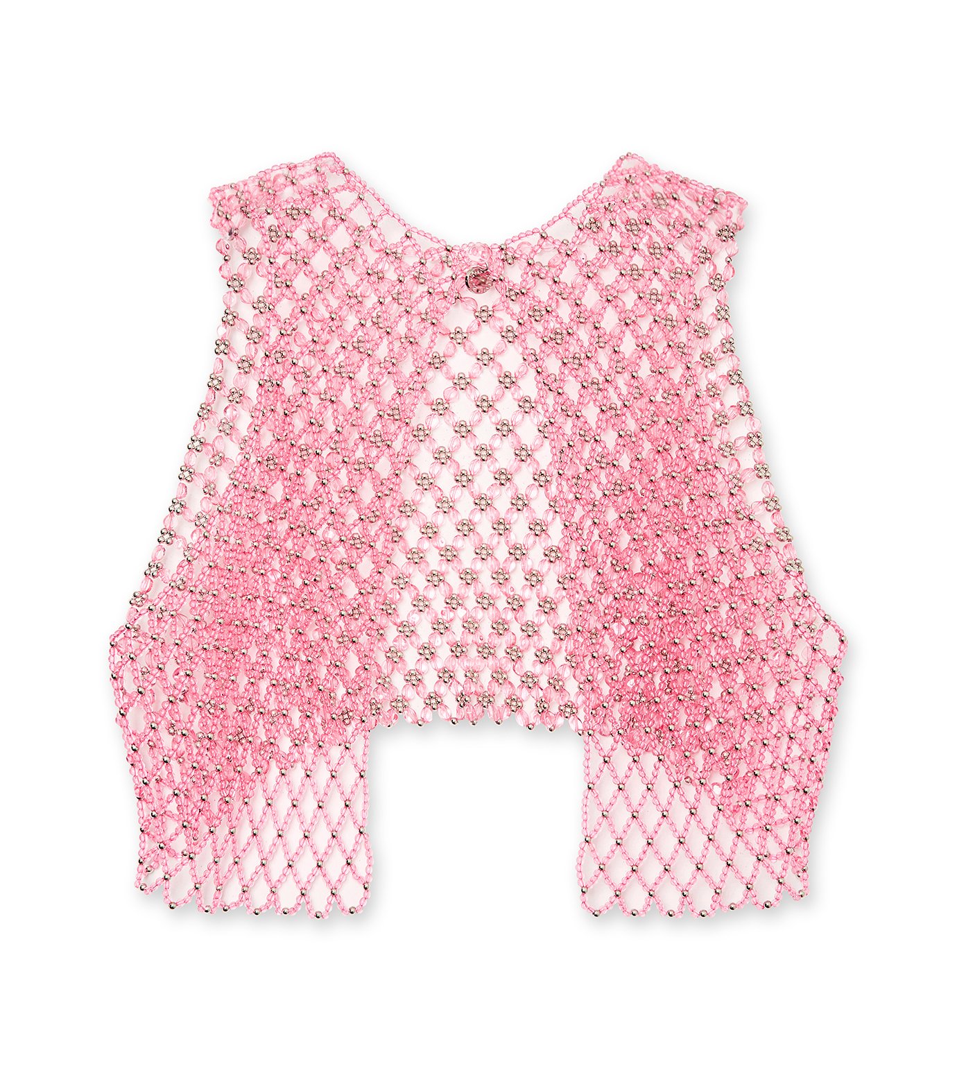 チカキサダchika kisada ビスチェ　ピンク チカ キサダ - Chika Kisada | Beaded Gilet-Pink-Fの通販