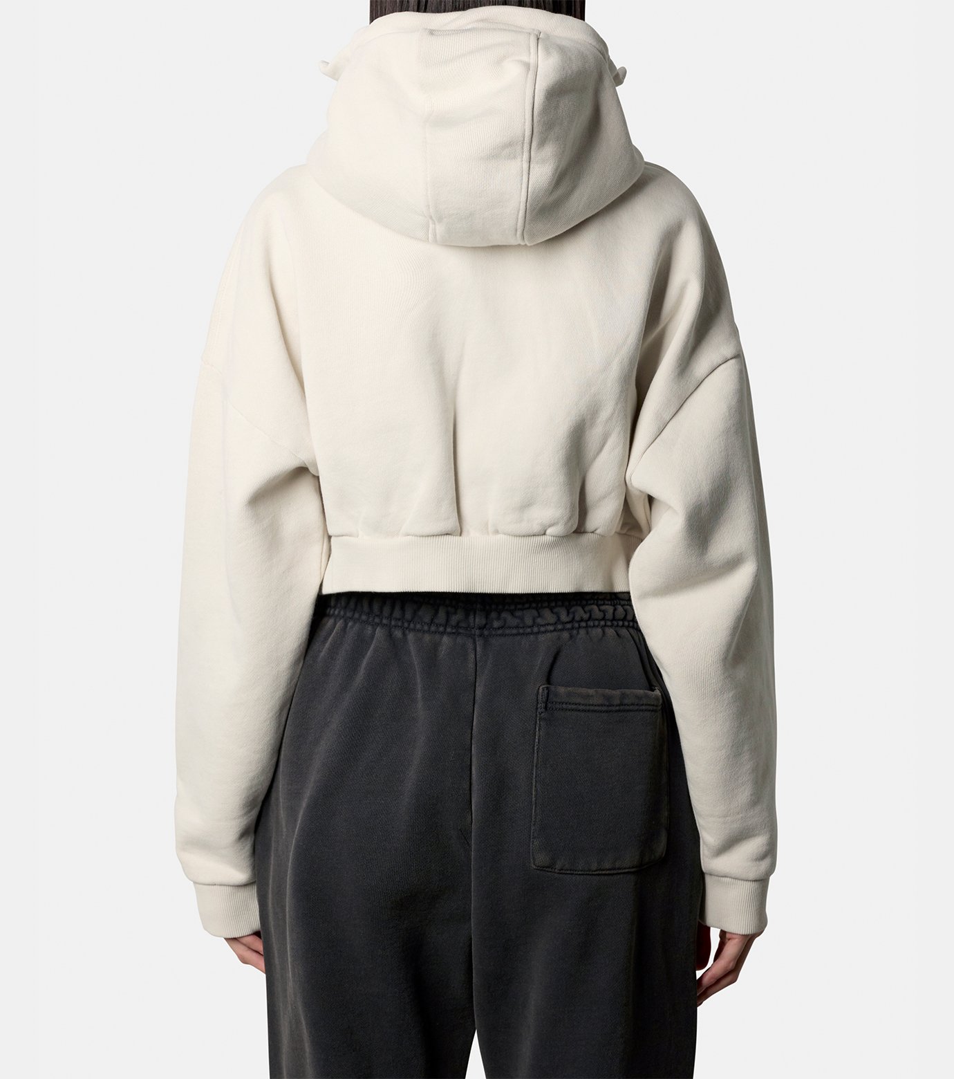 エンタイアスタジオ - ENTIRE STUDIOS | CROPPED FULL ZIP-White-Sの 