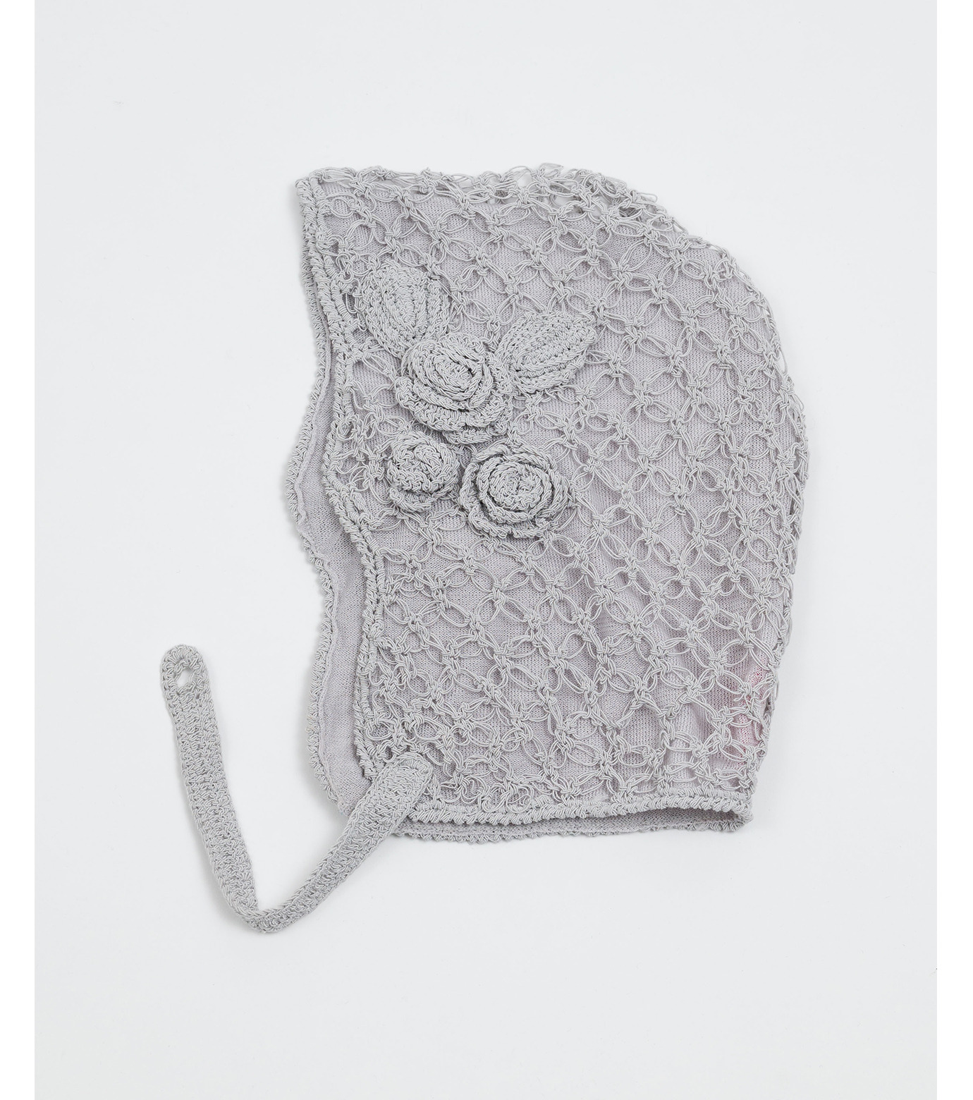フェティコ - FETICO | Hand-Knitted Rose Beanie-Gray-Fの通販