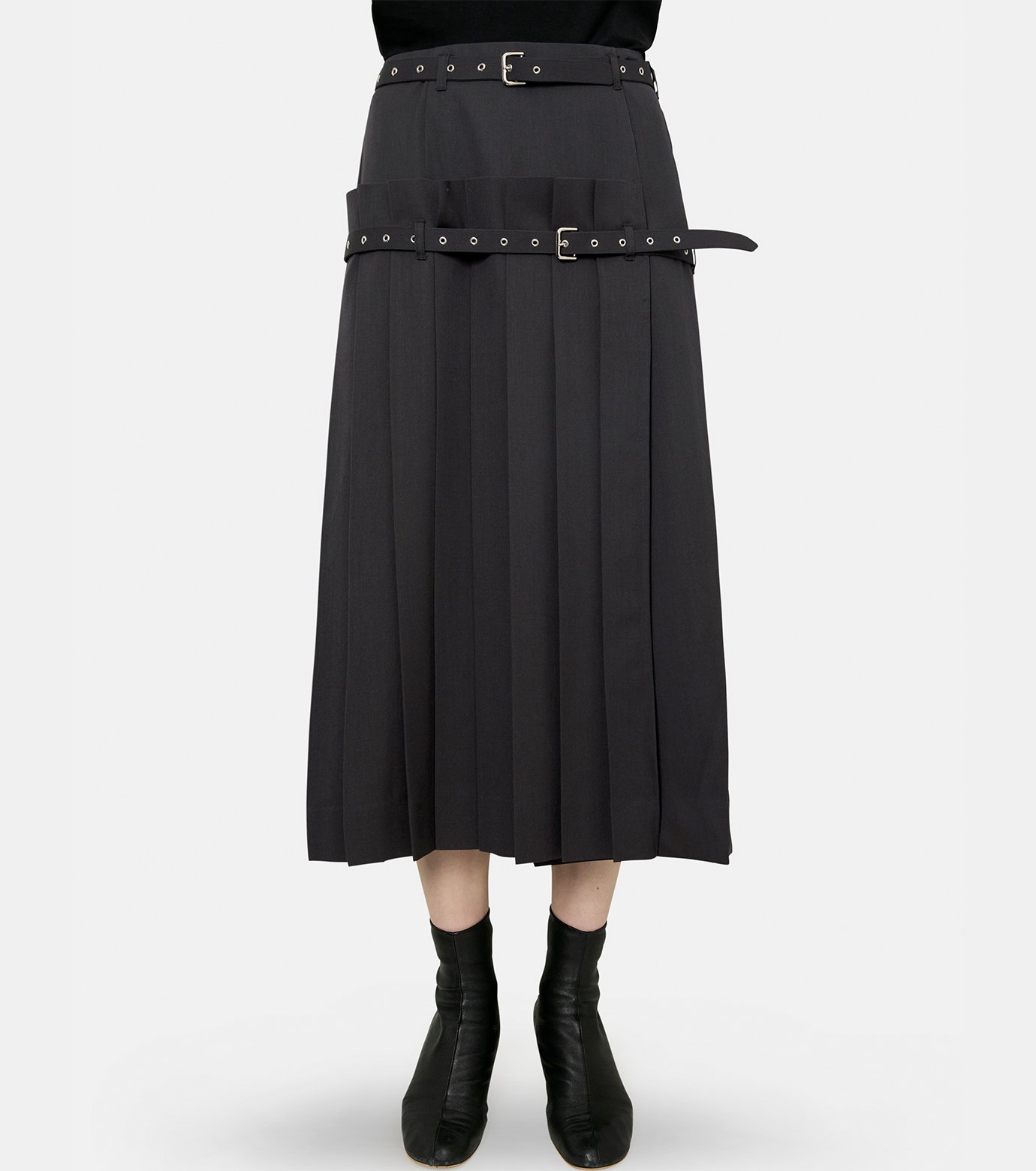 FETICO ブラックドレープミディスカート FETICO ブラックドレープ