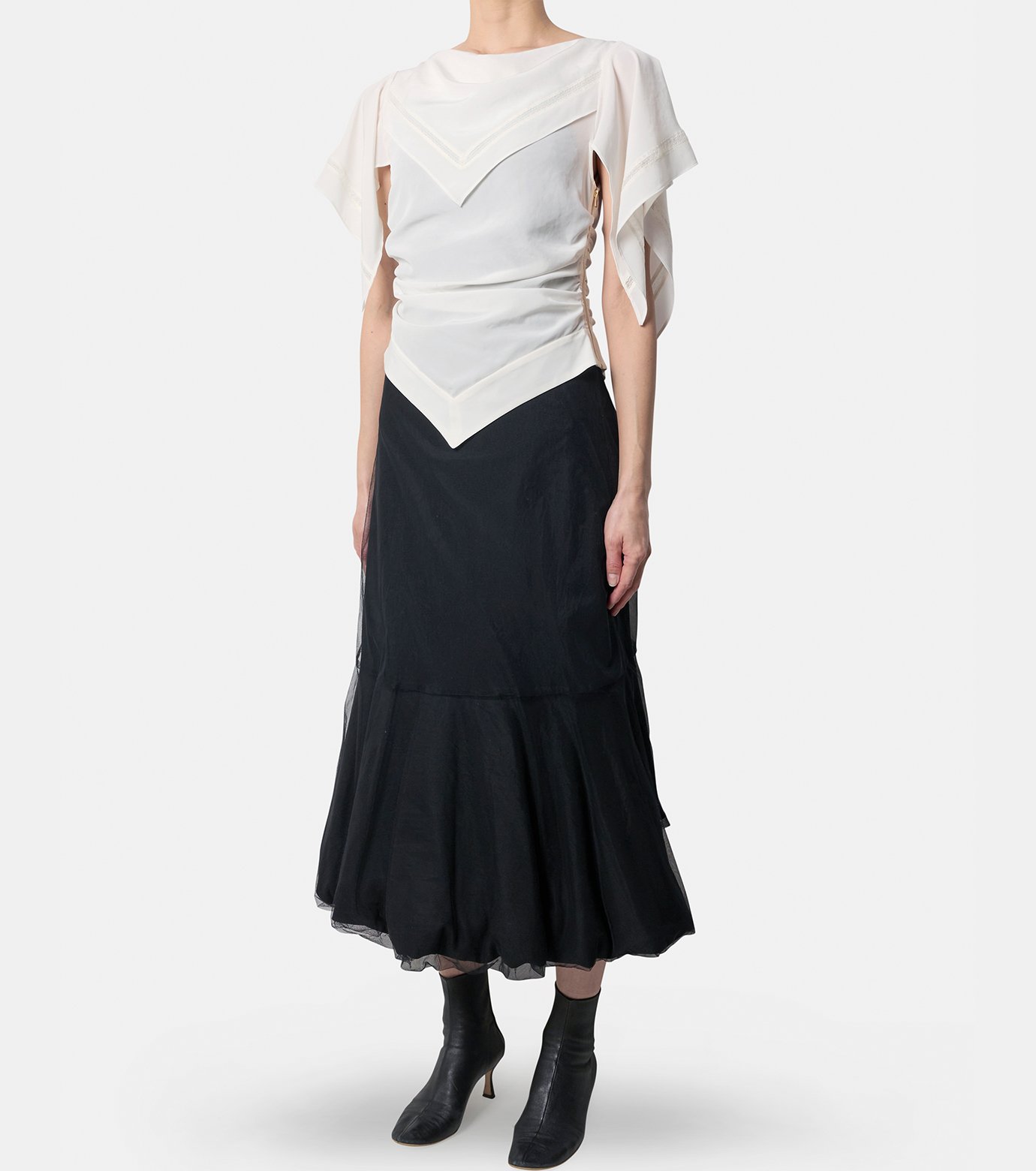 フェティコ - FETICO | Scarf Blouse-White-36の通販 | RESTIR リステア