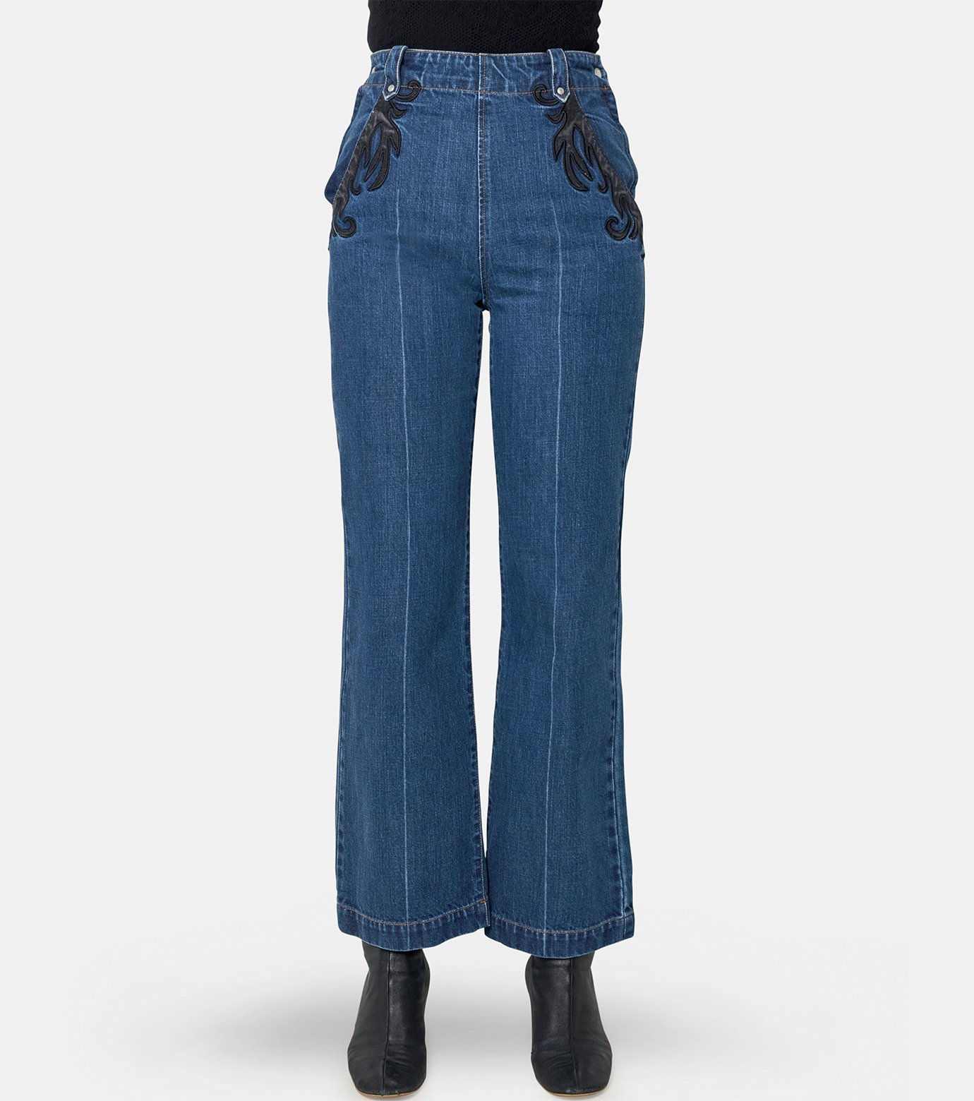 フェティコ - FETICO | High-Waisted Jeans-Blue-34の通販 | RESTIR