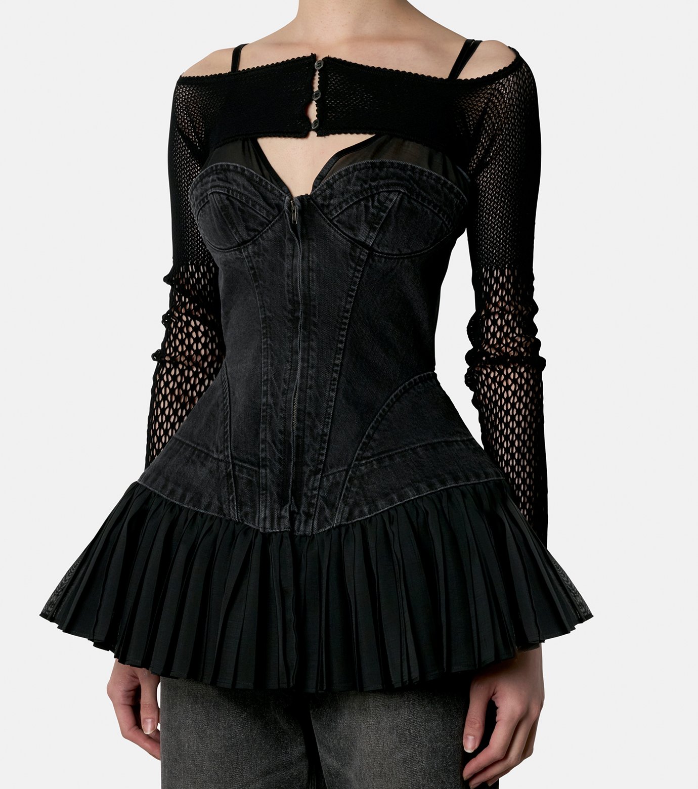 フェティコ - FETICO | Raschel Lace Knit Cropped | RESTIR リステア