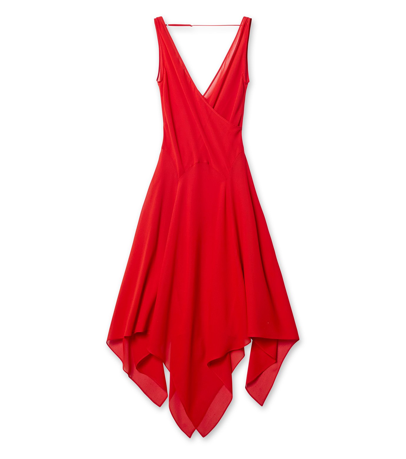 フェティコ - FETICO | Draped Sleeveless Dress-Red-36の通販