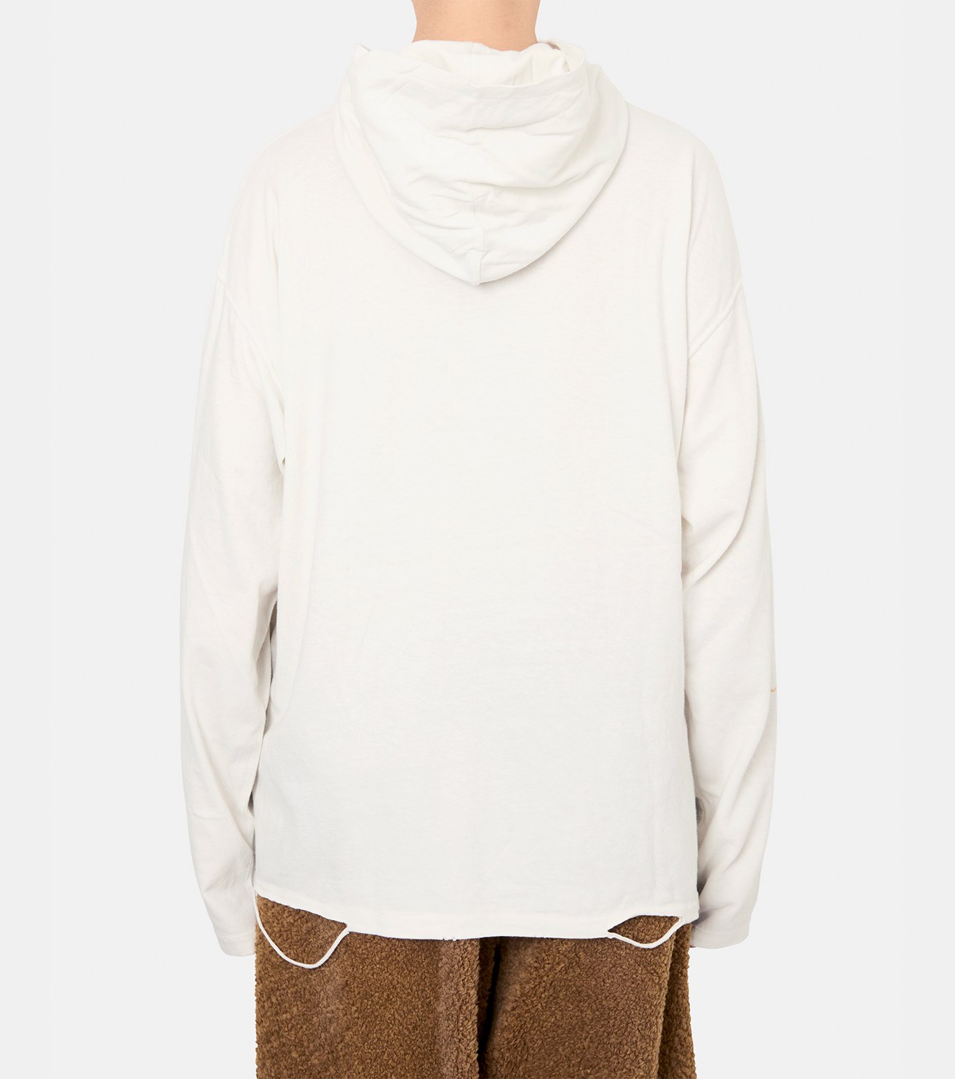 カミヤ - KAMIYA | Distressed Lightweight Hoodie-White-Sの通販 